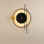 Moderne Wanduhr Groß mit LED-Beleuchtung – 57 x 41,5 cm aus Edelstahl und Glas, Metallic-Gold-2