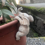 Hängender Elefant Blumentopf aus Kunstharz – Dekorative Pflanzenschale für Innen und Außen, Mehrfarbig-4