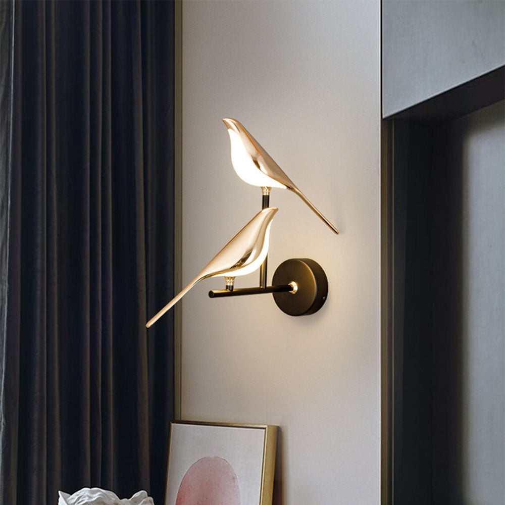 Modernes Kuns LED Vogel Wandleuchte