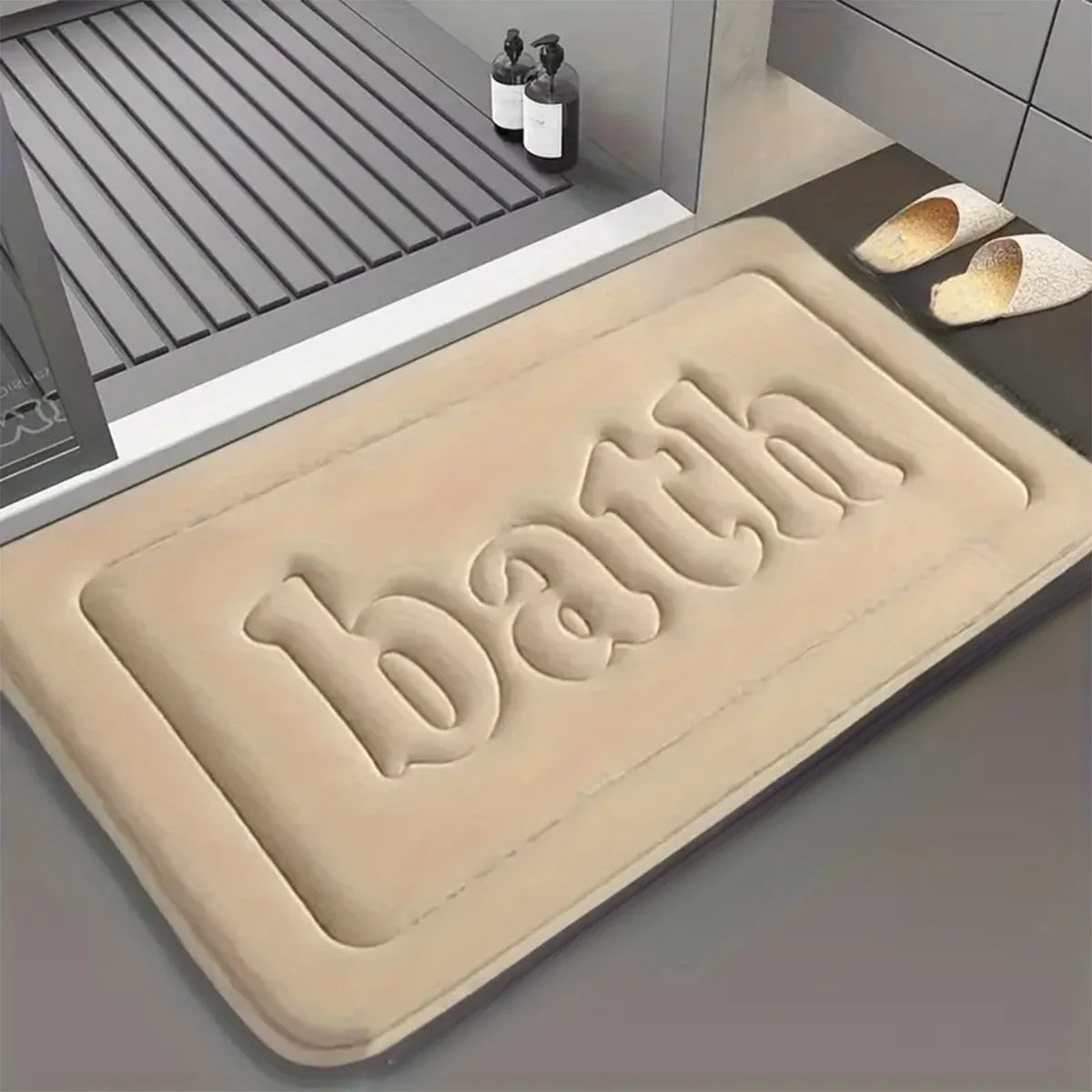 FlannelGrip | Weicher rutschfester Badezimmerteppich