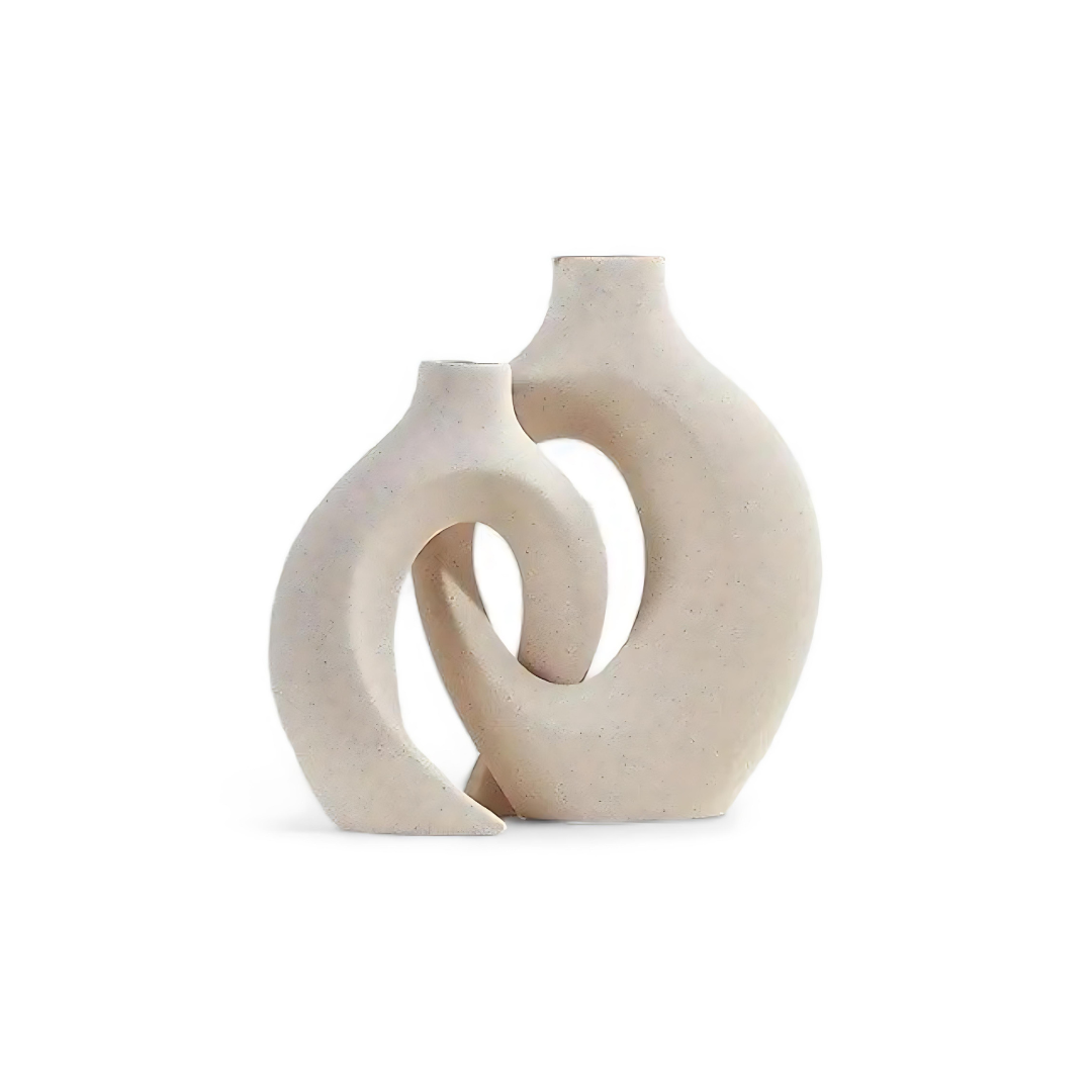 Skandinavische Keramikvase in Weiß – Elegante Blumenvase für stilvolle Wohnräume, Vielseitig und Hochwertig-2
